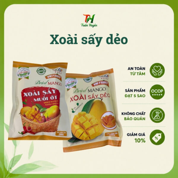 Xoài Sấy Dẻo & Xoài Sấy Dẻo Muối Ớt