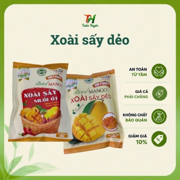 Xoài Sấy Dẻo & Xoài Sấy Dẻo Muối Ớt